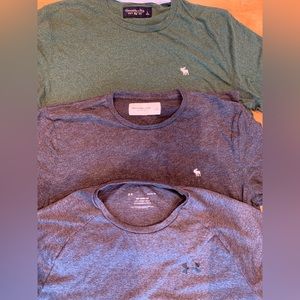 Men’s Size Large T-shirts. 3 A&F and 1 Under Armor